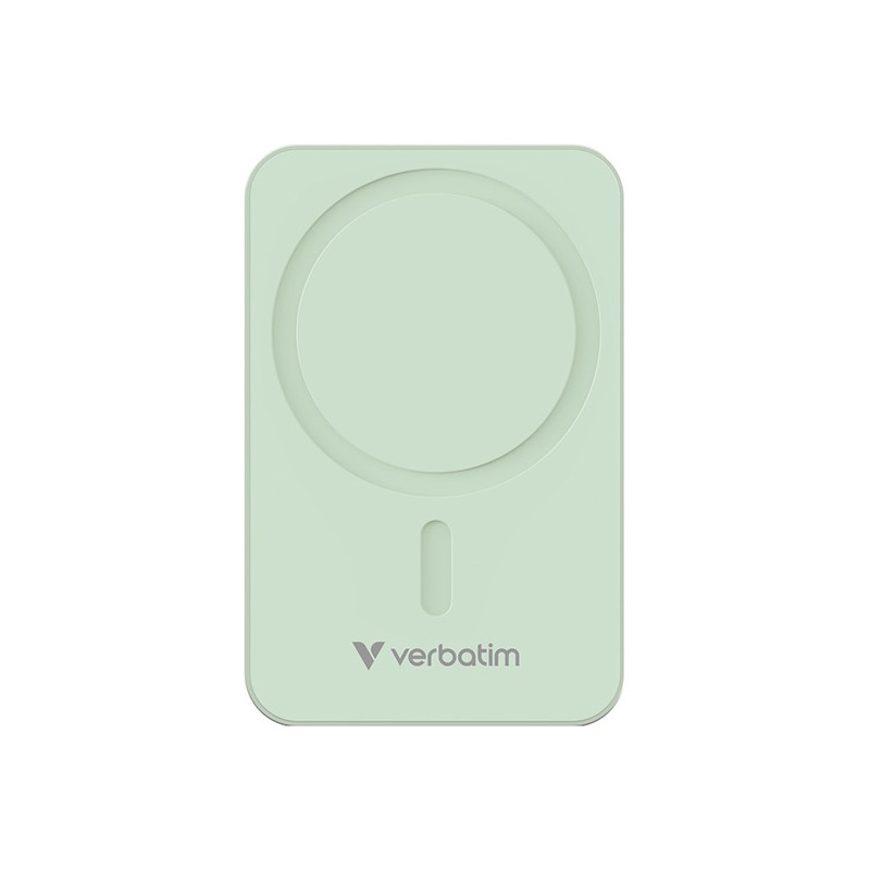 Verbatim power banka s bezdrátovým nabíjením 5V, nabíjení telefonu, 32224, 20000mAh, magnetické připevnění, Zelená