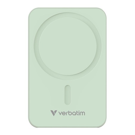 Verbatim power banka s bezdrátovým nabíjením 5V, nabíjení telefonu, 32224, 20000mAh, magnetické připevnění, Zelená