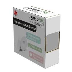 UPrint etikety 14mmx40mm, bílé, 180 etiket, UP21 180 WHITE, pro tiskárny StickEasy