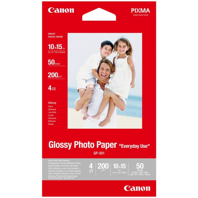 Canon fotopapír GP-501, 10x15cm, 50ks, lesklý, 200g/m