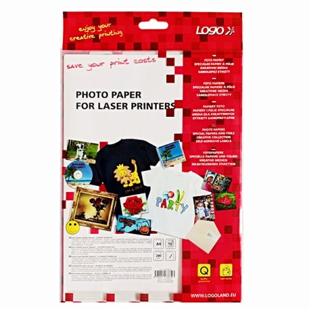 Logo foto papír, matný, bílý, A4, 200 g/m2, 10 ks, laserový