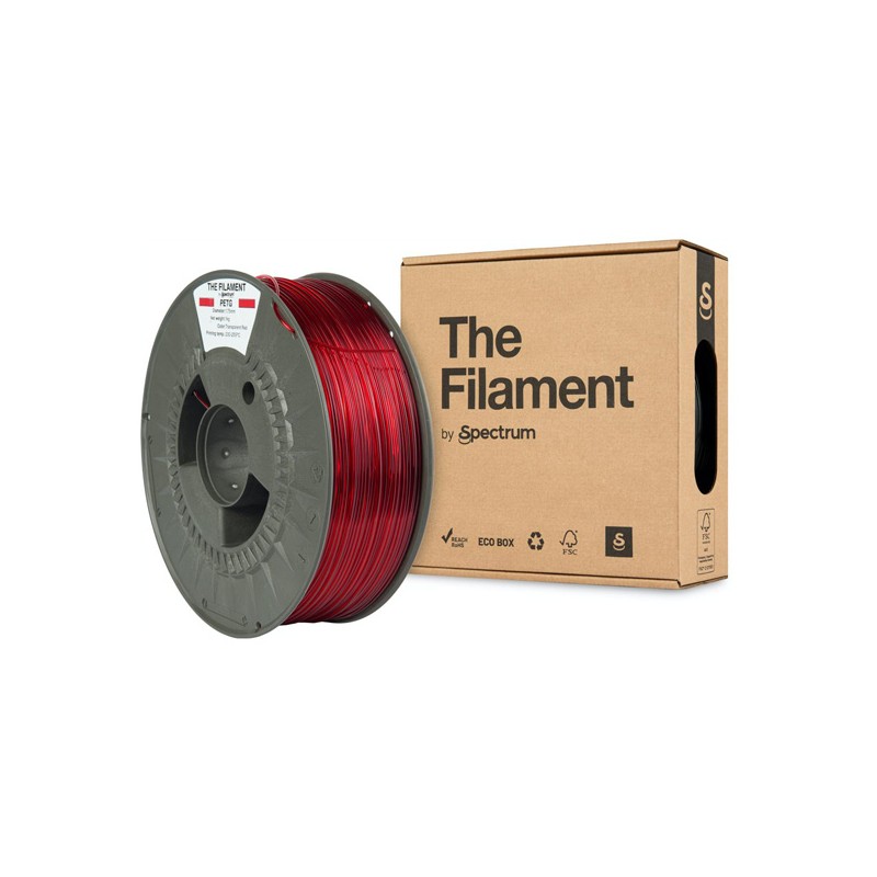 Spectrum The Filament Filament PETG 1000g, transparent red