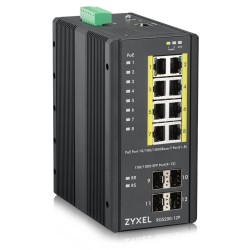 Zyxel 8xGb+4xSFP POE IP30 DIN 240W RGS200-12P