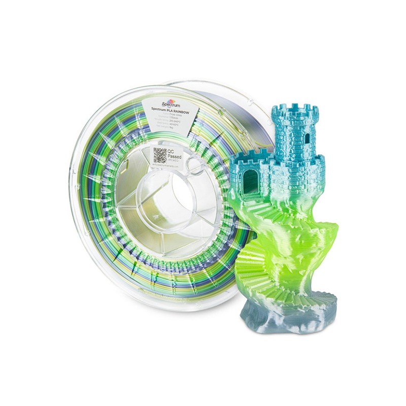 Spectrum Filament PLA Silk Rainbow 1000g, frost gloss