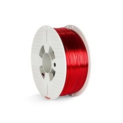 VERBATIM 3D Printer Filament PET-G 1.75mm, 327m, 1kg red transparent
