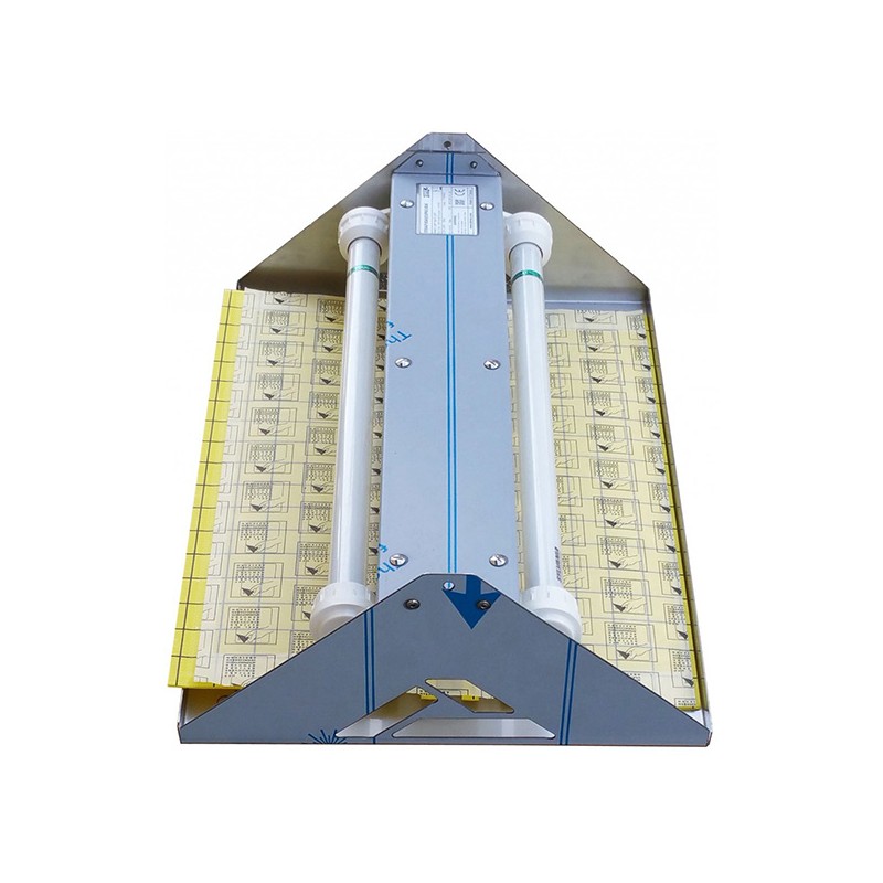 Lapač hmyzu a komárů 230 V, až 80 m2, 2x15W, stříbrný, Format1, ITRAP30, IP65, s lepící plochou