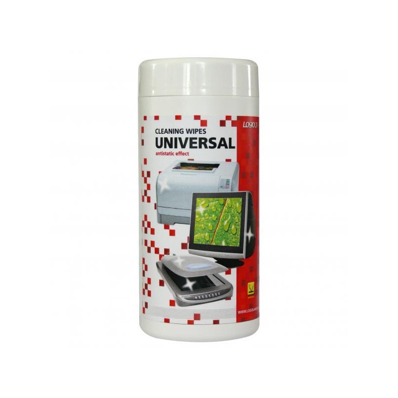 Čisticí trhací ubrousky univerzální, dóza, 100ks, Logo