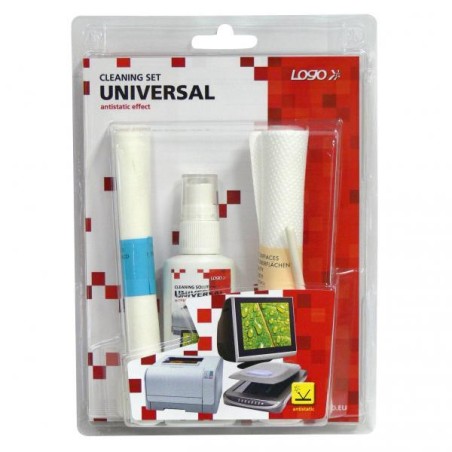 Čisticí sada univerzální, rozprašovač 50ml, 10 ubrousků, 3 aplikátory, Logo