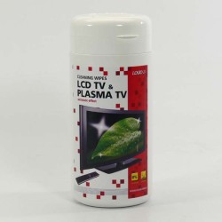 Čisticí trhací ubrousky, na LCD, plazma TV, dóza, 100ks, Logo