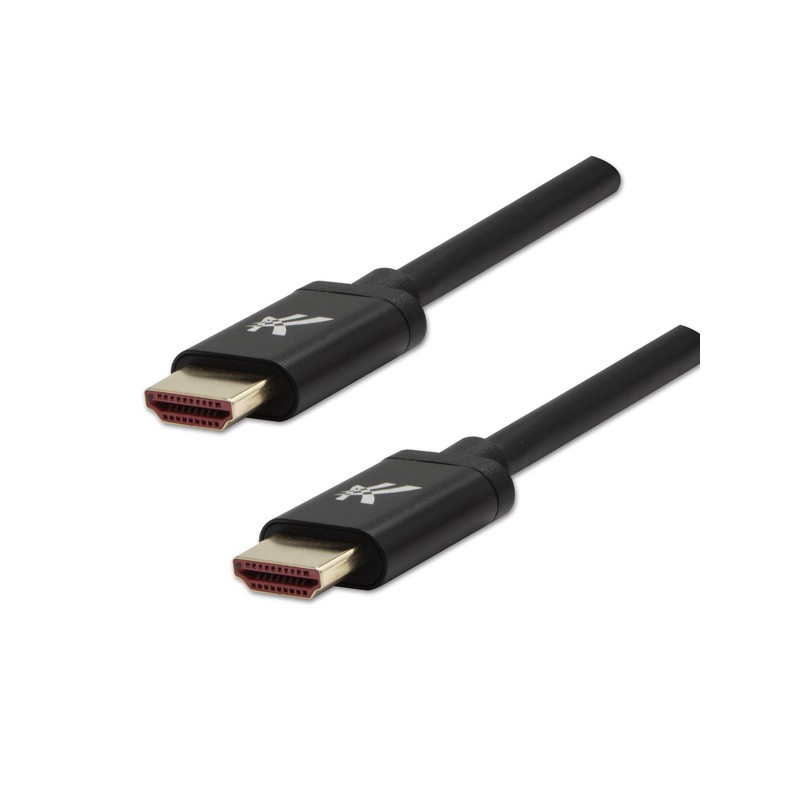 Video kabel HDMI samec - HDMI samec, HDMI 2.1 - Ultra High Speed, 1m, pozlacené konektory, hliníkové provedení krytky, černý
