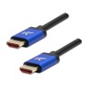 Video kabel HDMI samec - HDMI samec, HDMI 2.1 - Ultra High Speed, 1m, pozlacené konektory, hliníkové provedení krytky, modrý