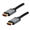 Video kabel HDMI samec - HDMI samec, HDMI 2.1 - Ultra High Speed, 2m, pozlacené konektory, hliníkové provedení krytky, šedý