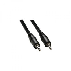 Audio kabel Jack (3.5mm) samec - Jack (3.5mm) samec, 1.5m, černý, Logo, DOPRODEJ
