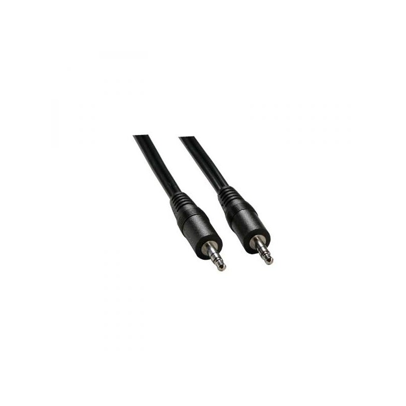 Audio kabel Jack (3.5mm) samec - Jack (3.5mm) samec, 1.5m, černý, Logo, DOPRODEJ