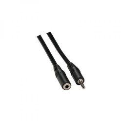 Prodlužovací audio kabel Jack (3.5mm) samec - Jack (3.5mm) samice, 3m, černá, Logo