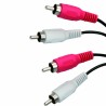 Audio kabel 2x CINCH samec - 2x CINCH samec, 5m, černá, DOPRODEJ