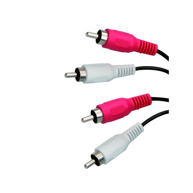 Audio kabel 2x CINCH samec - 2x CINCH samec, 1.5m, černá, Logo