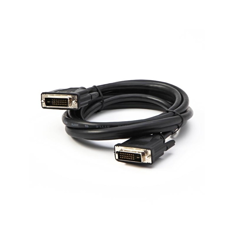 Video kabel DVI (24+1) samec - DVI (24+1) samec, Dual link, 2m, stíněný, černý, Logo blistr, DOPRODEJ