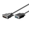 Video kabel DVI (12+5) samec - VGA (D-sub) samec, 2m, černý, DOPRODEJ