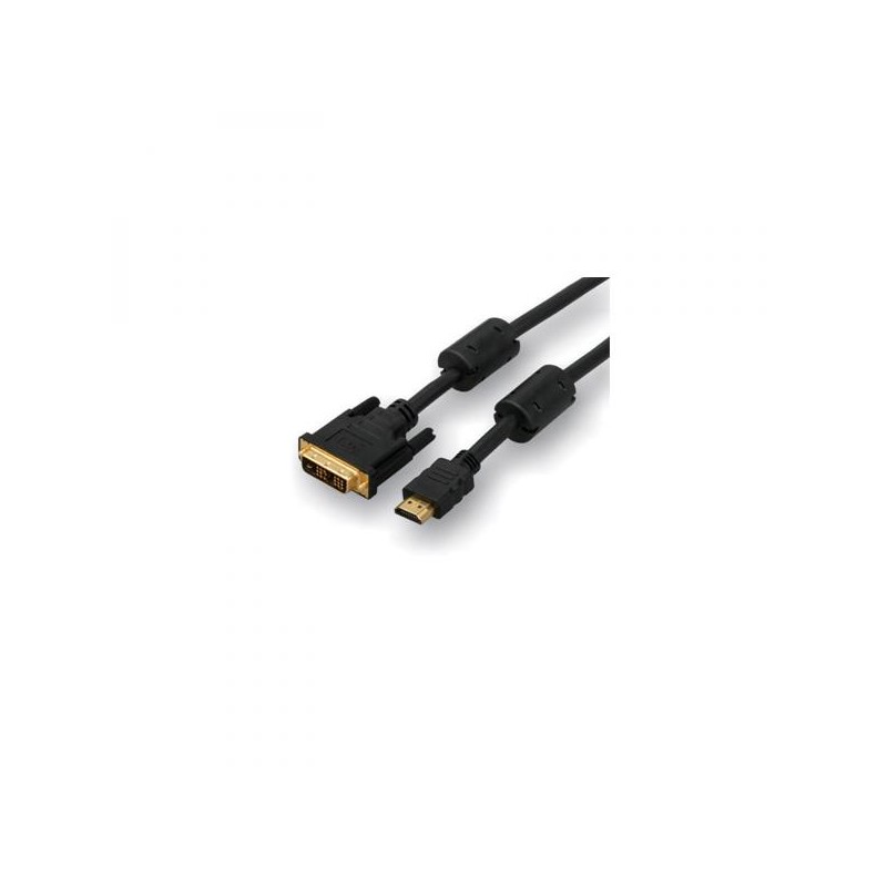 Video kabel DVI (18+1) samec - HDMI samec, 2m, pozlacené konektory, černý, Logo