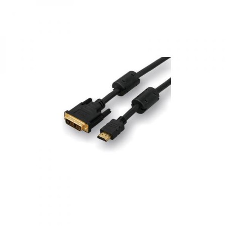 Video kabel DVI (18+1) samec - HDMI samec, 2m, pozlacené konektory, černý, Logo