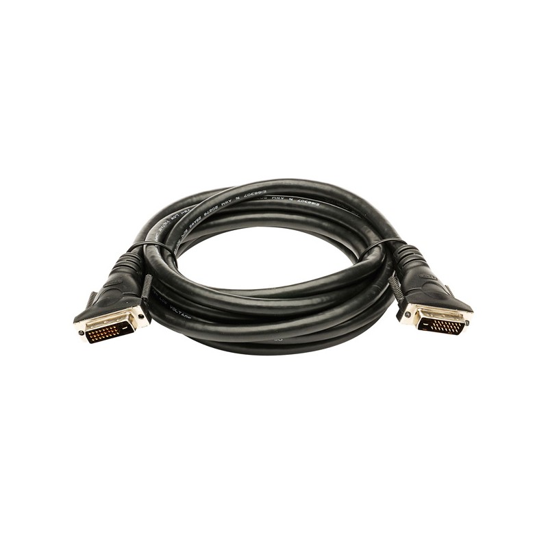 Video kabel DVI (24+1) samec - DVI (24+1) samec, Dual link, 3m, stíněný, černý, Logo blistr, DOPRODEJ