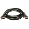 Video kabel DVI (24+1) samec - DVI (24+1) samec, Dual link, 3m, stíněný, černý, Logo blistr, DOPRODEJ