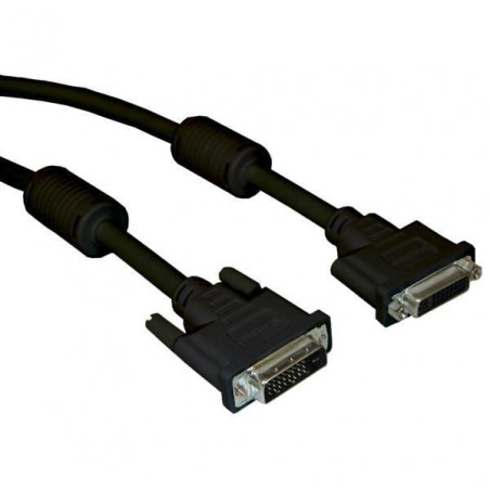 Video kabel prodlužovací DVI (24+1) samec - DVI (24+1) samice, Dual link, 3m, černý, Logo, DOPRODEJ