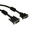 Video kabel prodlužovací DVI (24+1) samec - DVI (24+1) samice, Dual link, 3m, černý, Logo, DOPRODEJ