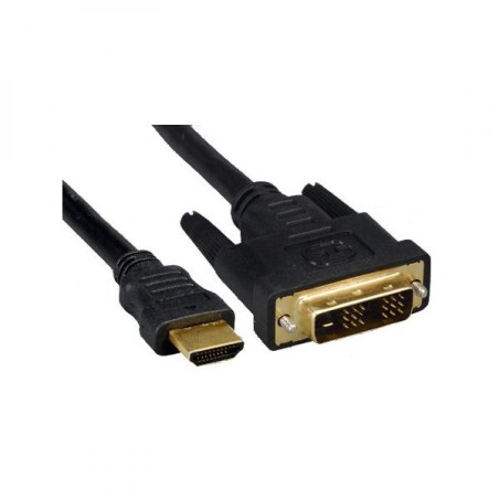 Video kabel DVI (18+1) samec - HDMI samec, 2m, pozlacené konektory, černý, DOPRODEJ