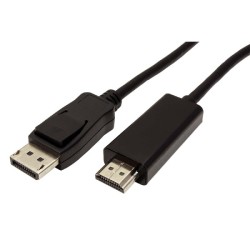 Video kabel DisplayPort samec - HDMI samec, 1m, černá, DOPRODEJ