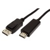 Video kabel DisplayPort samec - HDMI samec, 1m, černá, DOPRODEJ
