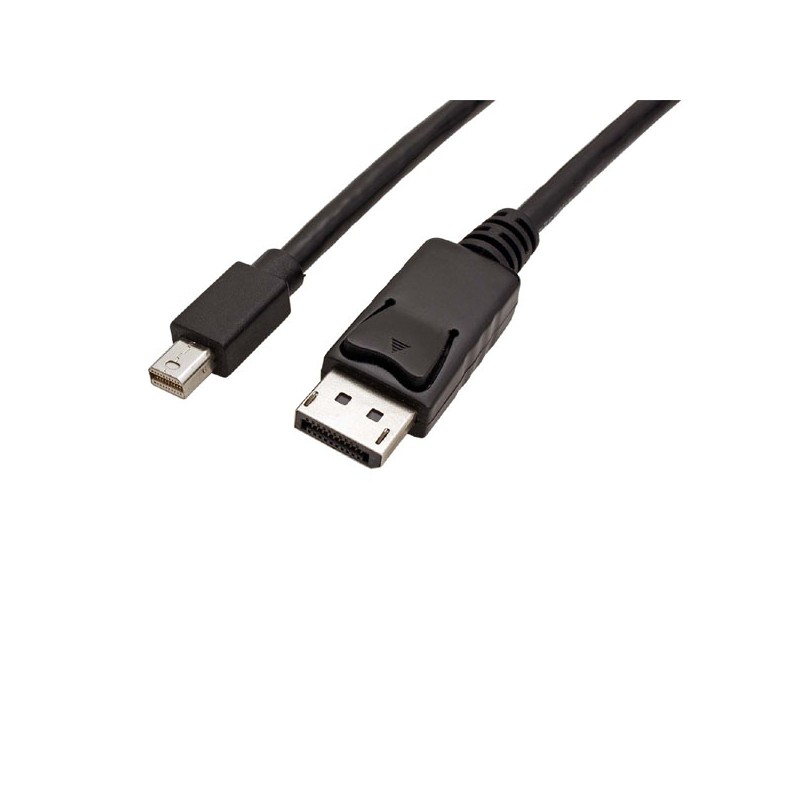 Video kabel mini DisplayPort samec - DisplayPort samec, 2m, černý, DOPRODEJ