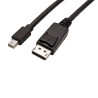 Video kabel mini DisplayPort samec - DisplayPort samec, 2m, černý, DOPRODEJ