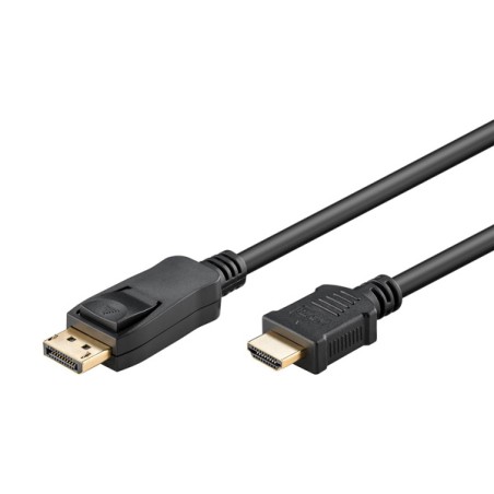 Video kabel DisplayPort samec - HDMI samec, 2m, černá, DOPRODEJ