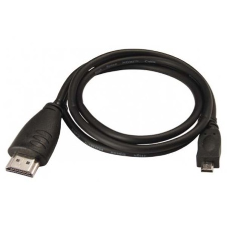 Video kabel micro HDMI samec - HDMI samec, HDMI 1.4 - High Speed with Ethernet, 2m, černý, DOPRODEJ