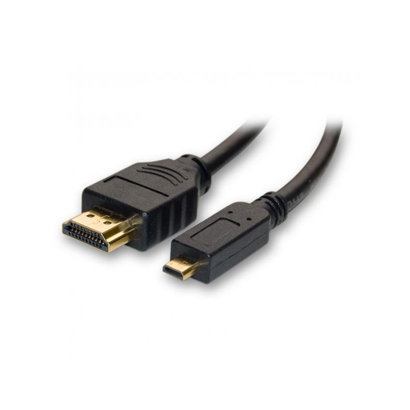 Video kabel micro HDMI samec - HDMI samec, HDMI 1.4 - High Speed with Ethernet, 1m, černá, DOPRODEJ