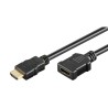 Prodlužovací video kabel HDMI samec - HDMI samice, HDMI 2.0 - Premium High Speed, 5m, pozlacené konektory, černý, DOPRODEJ