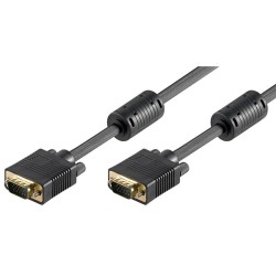 Video kabel SVGA (D-sub) samec - SVGA (D-sub) samec, 2m, pozlacené konektory, stíněný, černý, Logo blistr, DOPRODEJ