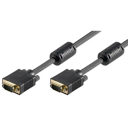 Video kabel SVGA (D-sub) samec - SVGA (D-sub) samec, 2m, pozlacené konektory, stíněný, černý, DOPRODEJ