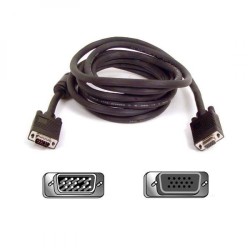 Prodlužovací video kabel SVGA (D-sub) samec - SVGA (D-sub) samice, 2m, stíněný, černý, DOPRODEJ