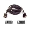 Prodlužovací video kabel SVGA (D-sub) samec - SVGA (D-sub) samice, 2m, stíněný, černý, DOPRODEJ