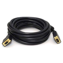 Prodlužovací video kabel SVGA (D-sub) samec - SVGA (D-sub) samice, 2m, pozlacené konektory, černý, DOPRODEJ