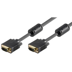 Video kabel SVGA (D-sub) samec - SVGA (D-sub) samec, 3m, pozlacené konektory, stíněný, černý, Logo blistr, DOPRODEJ