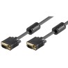 Video kabel SVGA (D-sub) samec - SVGA (D-sub) samec, 3m, pozlacené konektory, stíněný, černý, Logo blistr, DOPRODEJ