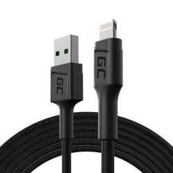 Green Cell kabel GC PowerStream USB-A - Lightning 200 cm, rychlé nabíjení Apple 2.4A
