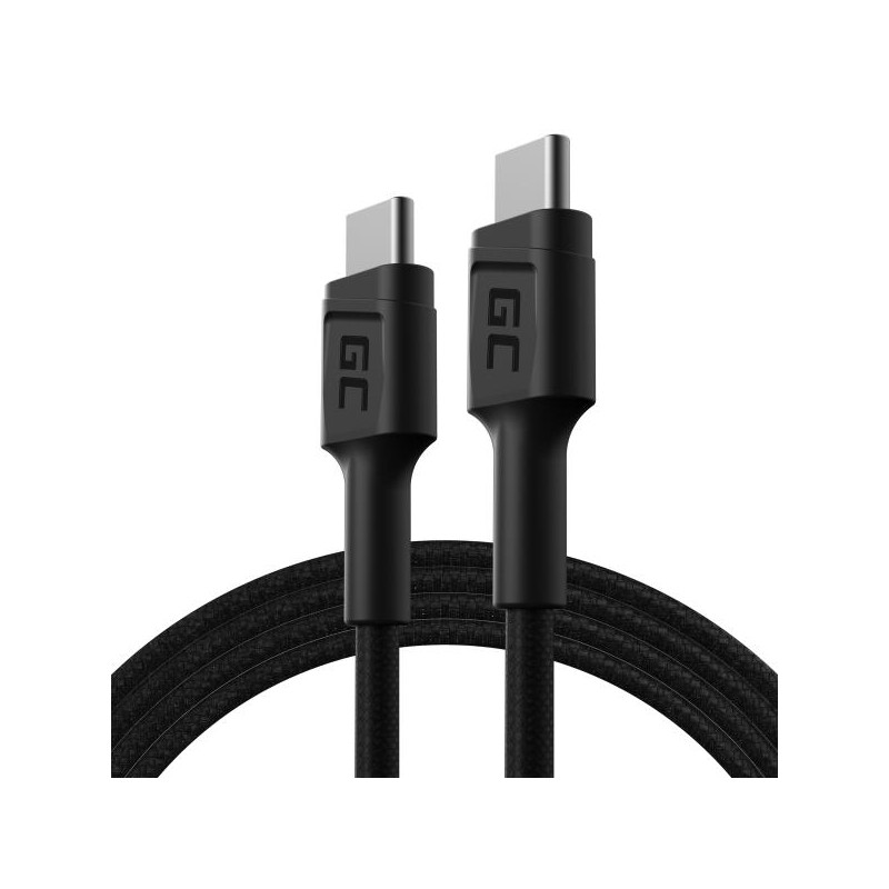 Green Cell kabel GC PowerStream USB-C - USB-C 120 cm, rychlé nabíjení (60W), 480 Mbps, Ultra Charge, QC 3.0
