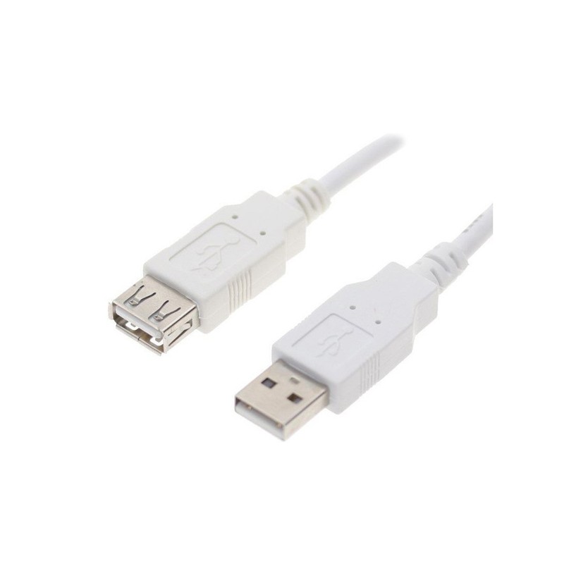 Logo USB prodlužka (2.0), USB A samec - USB A samice, 0.3m, bílá, blistr, DOPRODEJ