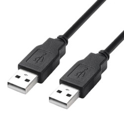 USB kabel (2.0), USB A samec - USB A samec, 1.8m, černý, High Speed, DOPRODEJ