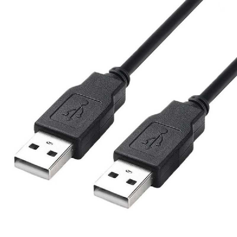 USB kabel (2.0), USB A samec - USB A samec, 1.8m, černý, High Speed, DOPRODEJ